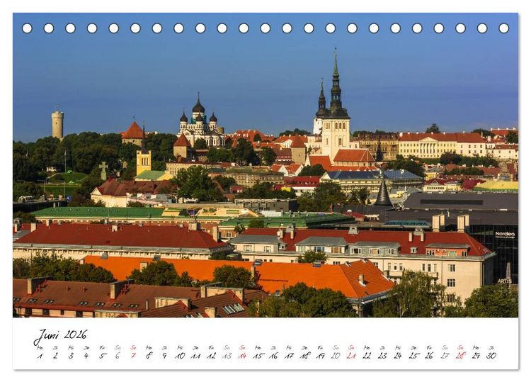 Produktbild: Tallinn Altstadt (Tischkalender 2026 DIN A5 quer), CALVENDO Monatskalender