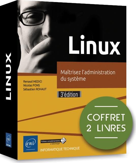Produktbild: Linux : ma&icirc;trisez l'administration du syst&egrave;me : coffret deux livres