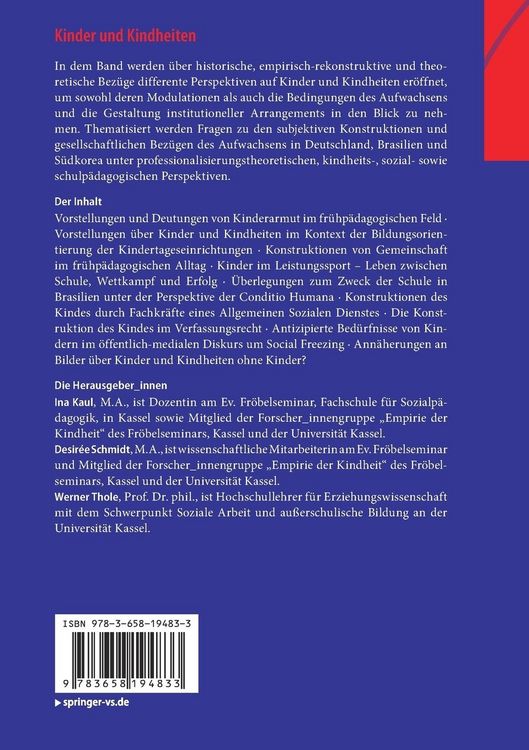 Produktbild: Kinder und Kindheiten