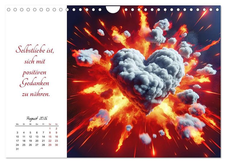 Produktbild: Dein Jahr gef&uuml;llt mit Selbstliebe (Wandkalender 2026 DIN A4 quer), CALVENDO Monatskalender