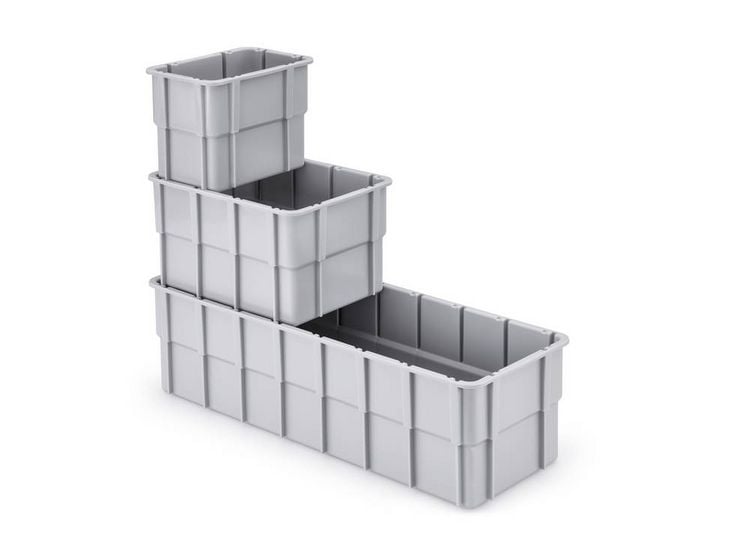 Produktbild: Alutec 75220 Einsatzkasten stapelbar (L x B x H) 181 x 131 x 101mm Grau 1St.