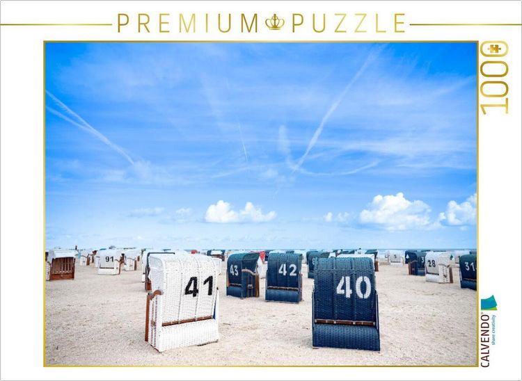 Produktbild: CALVENDO Puzzle Strand von Schillig | 1000 Teile Lege-Gr&ouml;&szlig;e 64x48cm Foto-Puzzle f&uuml;r gl&uuml;ckliche Stunden