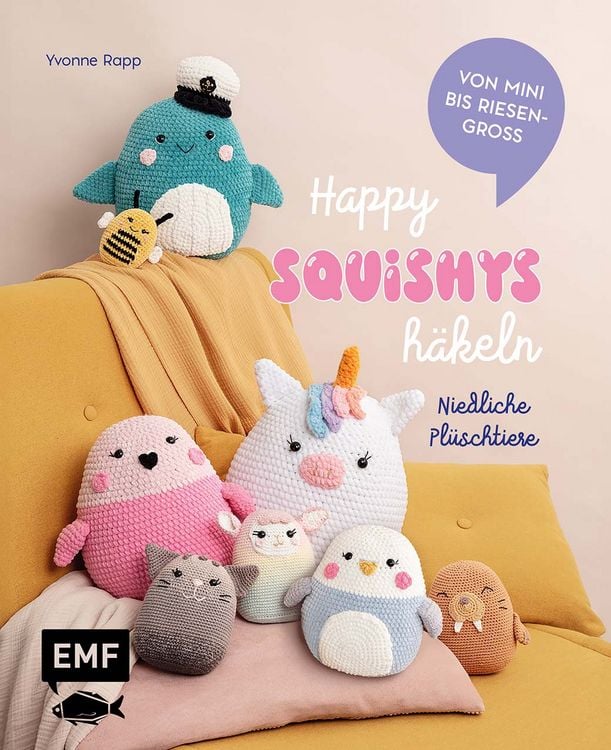 Produktbild: Happy Squishys h&auml;keln &ndash; Niedliche Pl&uuml;schtiere f&uuml;r Squishmallow-Fans