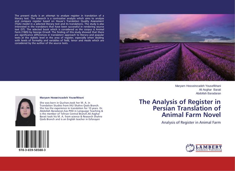 Produktbild: The Analysis of Register in Persian Translation of Animal Farm Novel