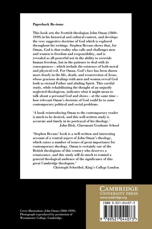 Produktbild: John Oman and His Doctrine of God