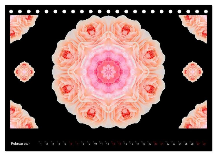 Produktbild: ROSEN MANDALAS (Tischkalender 2027 DIN A5 quer), CALVENDO Monatskalender