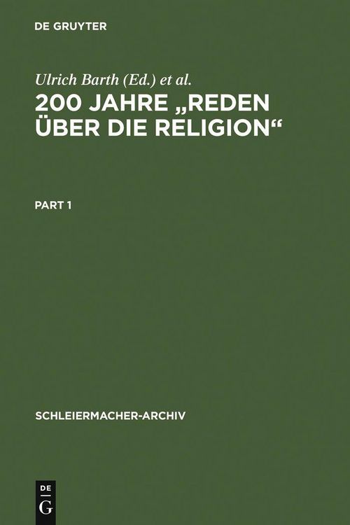 Produktbild: 200 Jahre "Reden &uuml;ber die Religion"