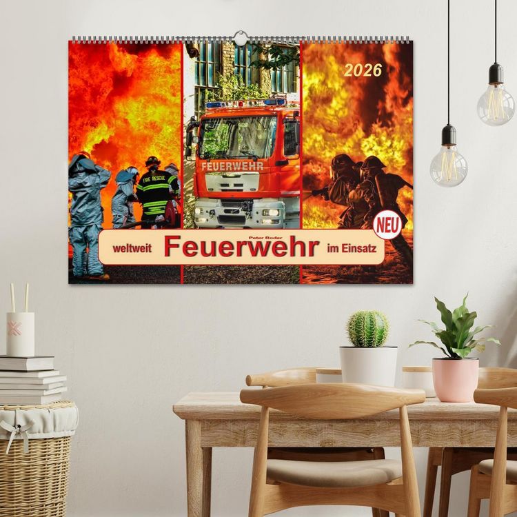 Produktbild: Feuerwehr - weltweit im Einsatz (Wandkalender 2026 DIN A2 quer), CALVENDO Monatskalender