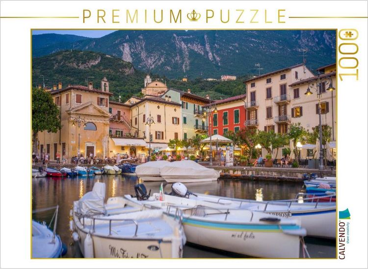 Produktbild: CALVENDO Puzzle Malcesine am Abend | 1000 Teile Lege-Gr&ouml;&szlig;e 64x48cm Foto-Puzzle f&uuml;r gl&uuml;ckliche Stunden