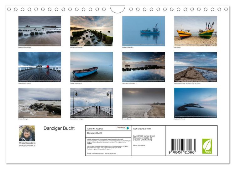 Produktbild: Danziger Bucht (Wandkalender 2026 DIN A4 quer), CALVENDO Monatskalender