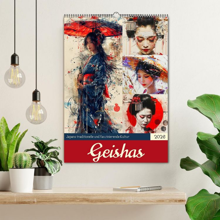 Produktbild: Geishas. Japans traditionelle und faszinierende Kultur (Wandkalender 2026 DIN A2 hoch), CALVENDO Monatskalender