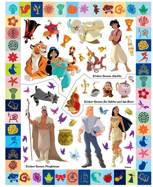 Produktbild: Disney Prinzessin: 500 Sticker - Stickern - R&auml;tseln - Ausmalen
