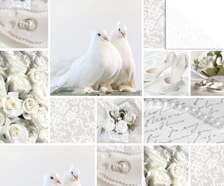 Produktbild: URSUS Starlight "Hochzeit", wei&szlig;/silber