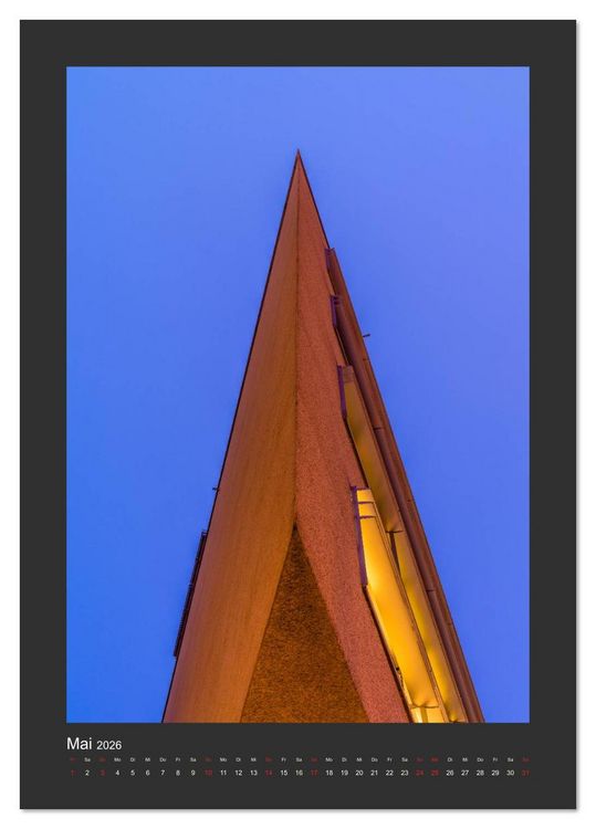 Produktbild: Plakative Architektur (Tischkalender 2026 DIN A5 hoch), CALVENDO Monatskalender