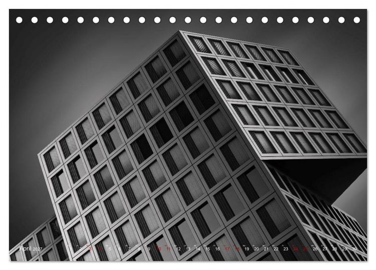Produktbild: Monochrome Architektur (Tischkalender 2027 DIN A5 quer), CALVENDO Monatskalender