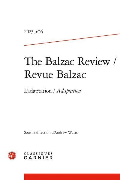 Produktbild: Revue Balzac no 6 l'adaptation