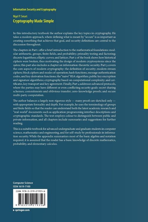 Produktbild: Cryptography Made Simple