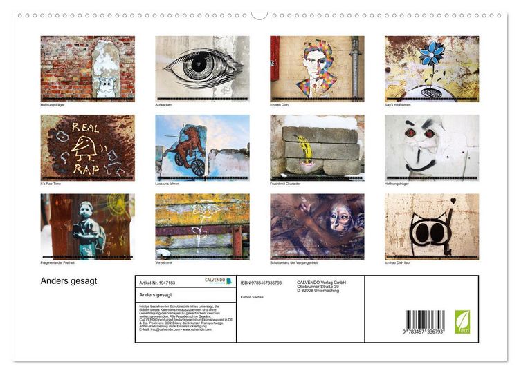 Produktbild: Anders gesagt (hochwertiger Premium Wandkalender 2026 DIN A2 quer), Kunstdruck in Hochglanz
