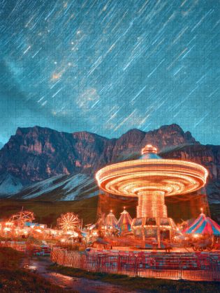 Produktbild: CALVENDO Puzzle Am Rande der Welt tanzt das Licht mit den Sternen | 1000 Teile Lege-Gr&ouml;&szlig;e 64x48cm Foto-Puzzle f&uuml;r gl&uuml;ckliche Stunden