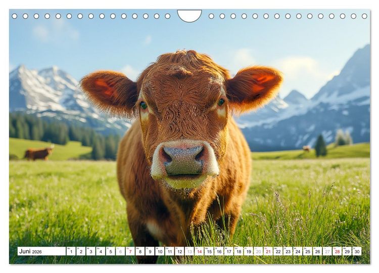 Produktbild: K&Uuml;HE AUF DER ALM &ndash; Der Kalender aus Bayern (Wandkalender 2026 DIN A4 quer), CALVENDO Monatskalender