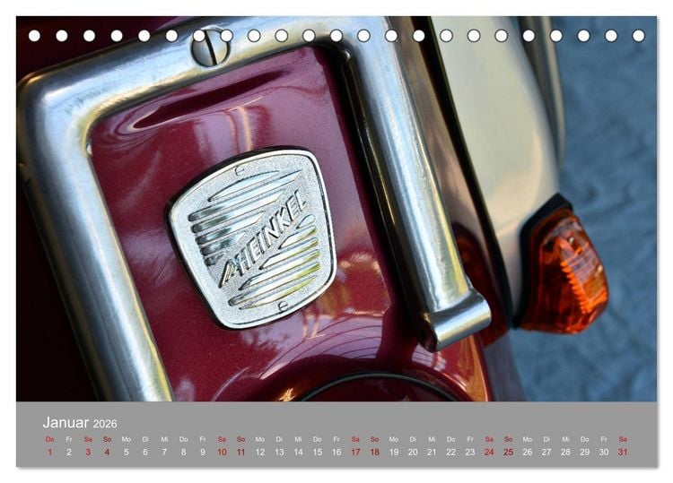 Produktbild: Heinkel Tourist 103-A2 Ein Freund f&uuml;rs Leben (Tischkalender 2026 DIN A5 quer), CALVENDO Monatskalender
