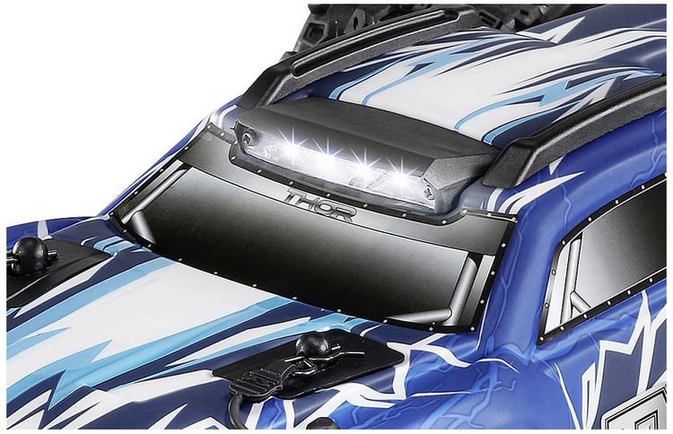 Produktbild: Reely Thor Blau Brushed 1:10 RC Modellauto Elektro Monstertruck Allradantrieb (4WD) 100% RtR 2,4 GHz inkl. Akku, Ladeger&auml;t und Senderbatterien