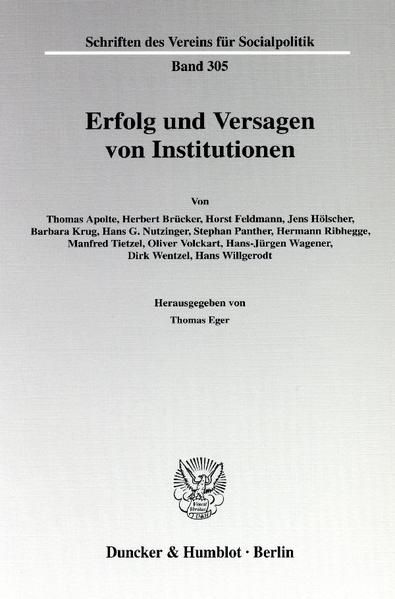Produktbild: Erfolg und Versagen von Institutionen.