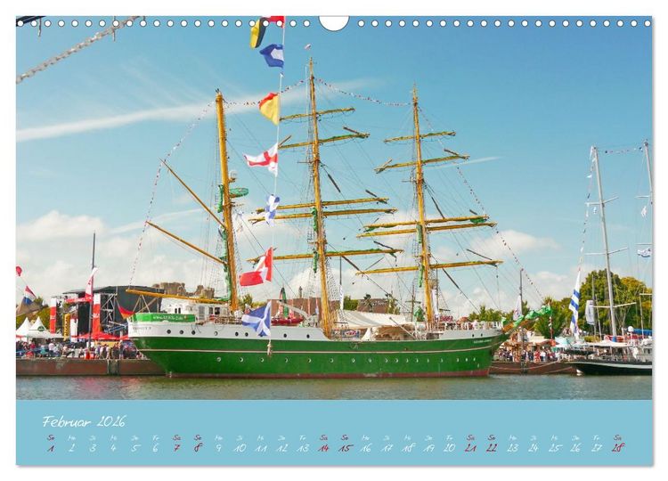 Produktbild: SAIL Bremerhaven. Segelspektakel zum Wegtr&auml;umen (Wandkalender 2026 DIN A3 quer), CALVENDO Monatskalender