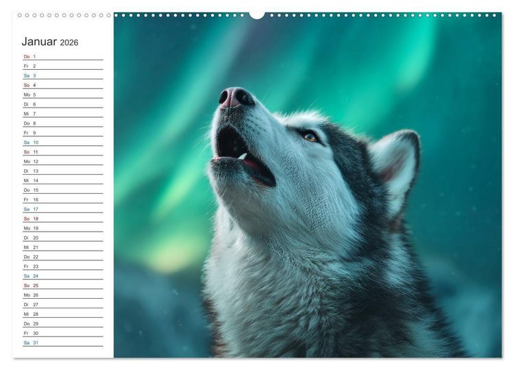 Produktbild: Hundegl&uuml;ck (hochwertiger Premium Wandkalender 2026 DIN A2 quer), Kunstdruck in Hochglanz