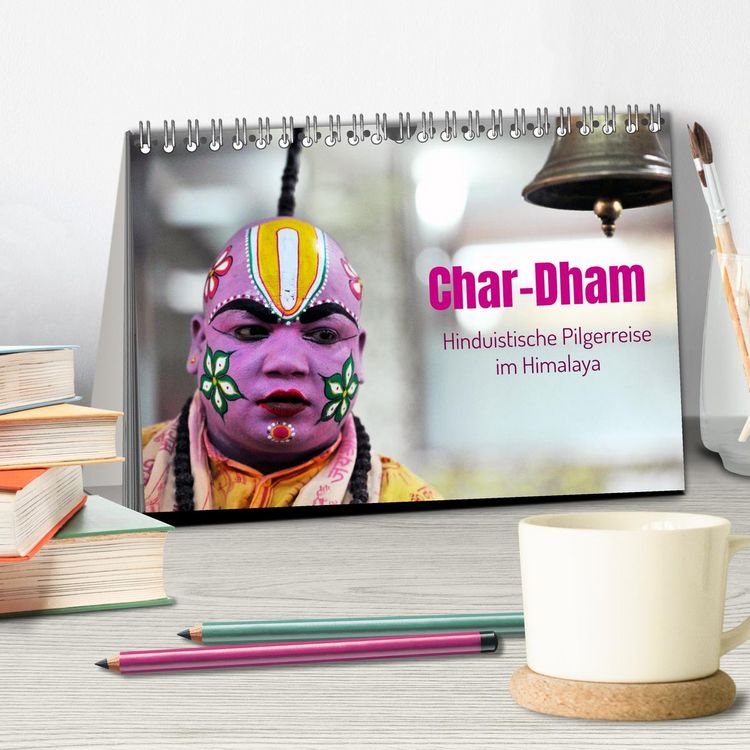 Produktbild: Char Dham - hinduistische Pilgerreise im Himalaya (Tischkalender 2026 DIN A5 quer), CALVENDO Monatskalender