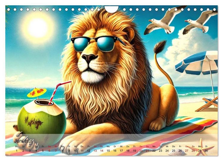Produktbild: Tierische Illusionen - Humorvolle Tierfantasien (Wandkalender 2026 DIN A4 quer), CALVENDO Monatskalender