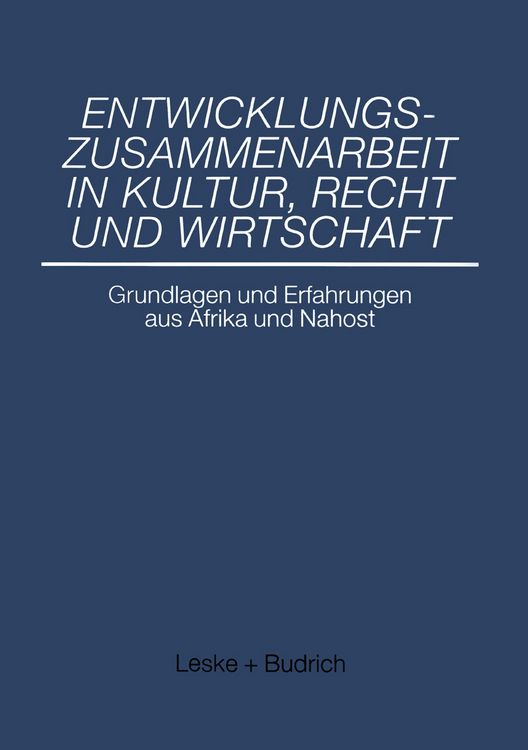 Produktbild: Entwicklungszusammenarbeit in Kultur, Recht und Wirtschaft