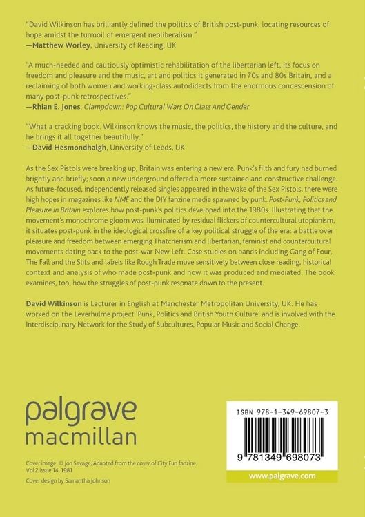 Produktbild: Post-Punk, Politics and Pleasure in Britain