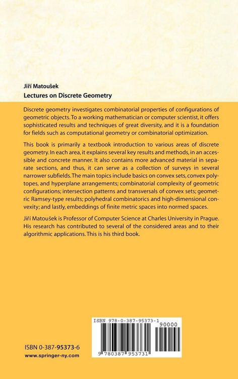 Produktbild: Lectures on Discrete Geometry