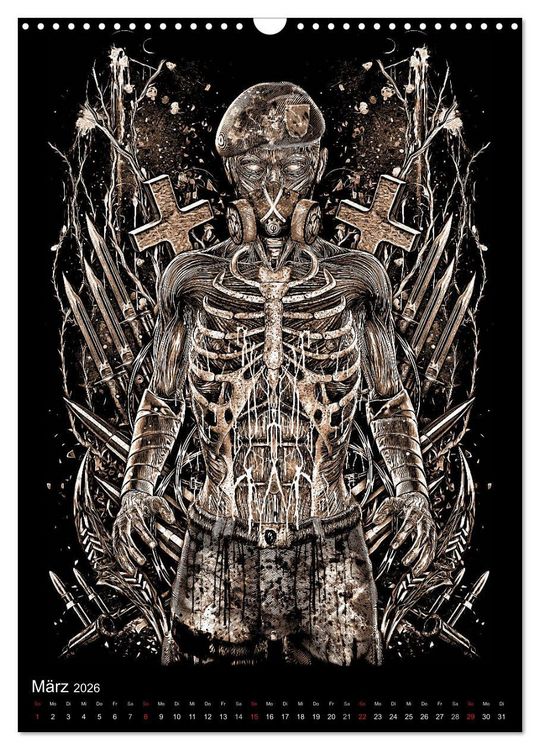 Produktbild: BLOODBOY/WAR ILLUSTRATION (Wandkalender 2026 DIN A3 hoch), CALVENDO Monatskalender