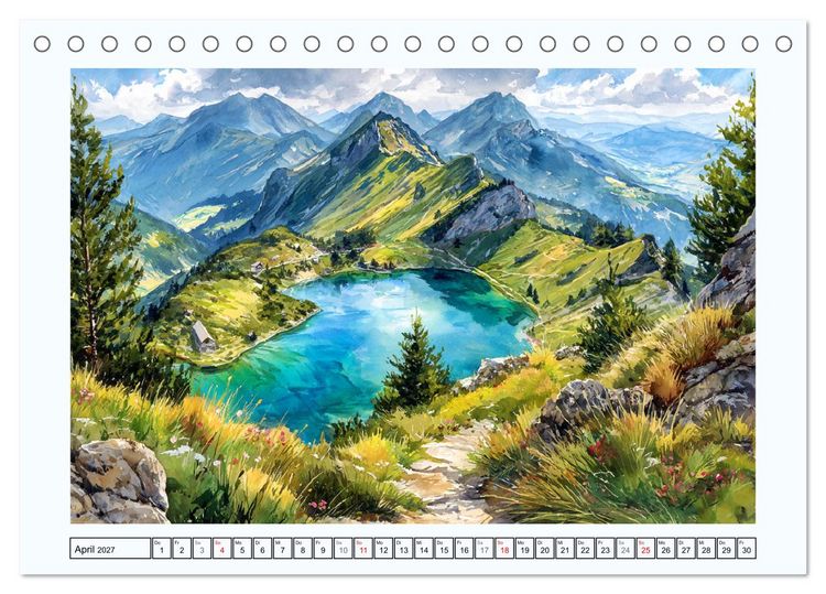 Produktbild: &Ouml;sterreich. Alpenzauber und Seentr&auml;ume (Tischkalender 2027 DIN A5 quer), CALVENDO Monatskalender
