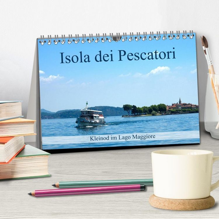 Produktbild: Isola dei Pescatori im Lago Maggiore (Tischkalender 2027 DIN A5 quer), CALVENDO Monatskalender