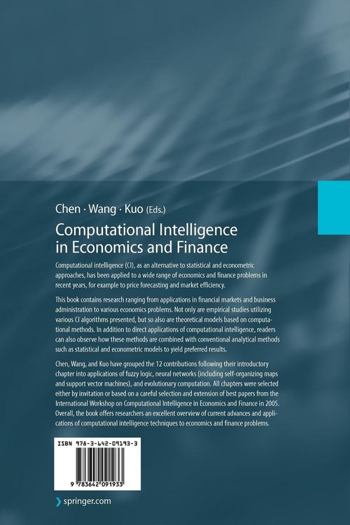 Produktbild: Computational Intelligence in Economics and Finance
