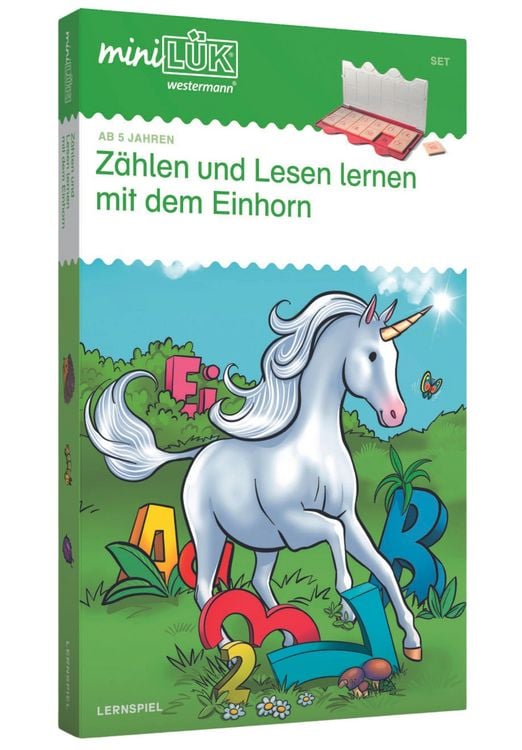Produktbild: MiniLÜK - Set Zählen und lesen lernen mit dem Einhorn ab 5 Jahren