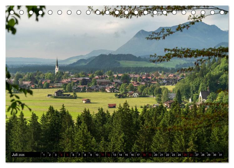 Produktbild: Oberstdorf und Umgebung (Tischkalender 2026 DIN A5 quer), CALVENDO Monatskalender
