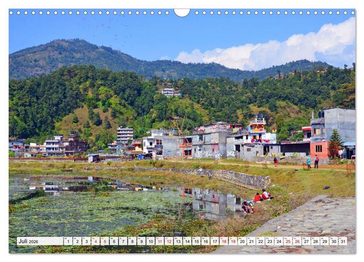 Produktbild: POKHARA und SARANGKOT (Wandkalender 2026 DIN A3 quer), CALVENDO Monatskalender