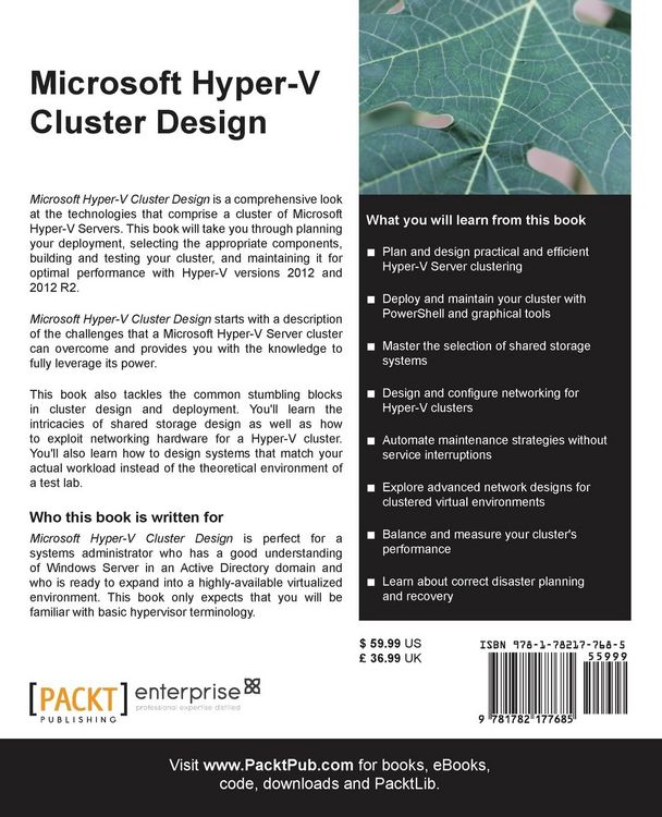 Produktbild: Microsoft Hyper-V Cluster Design