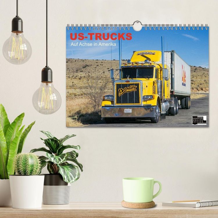 Produktbild: US-Trucks - Auf Achse in Amerika (Wandkalender 2027 DIN A4 quer), CALVENDO Monatskalender