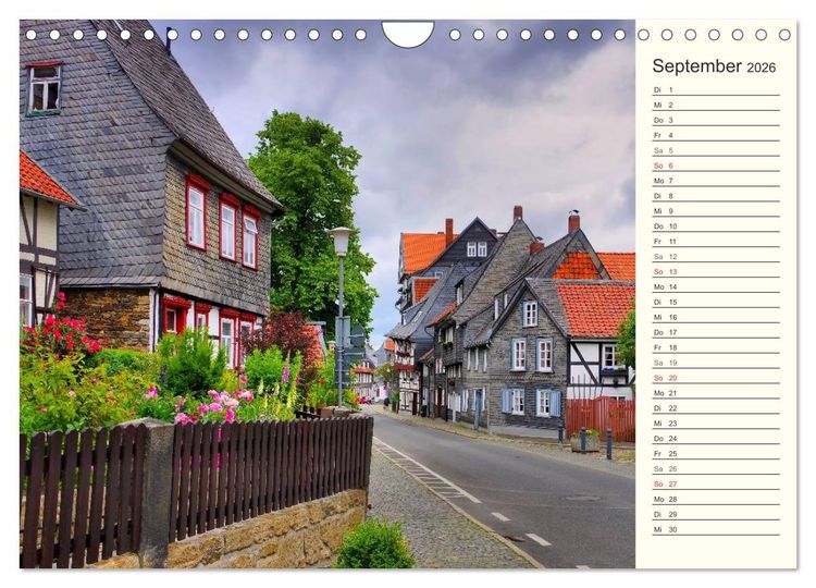Produktbild: Goslar - Hanse- und Kaiserstadt im Harz (Wandkalender 2026 DIN A4 quer), CALVENDO Monatskalender