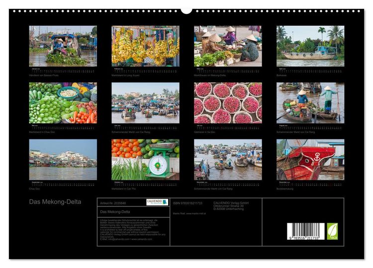 Produktbild: Das Mekong-Delta (hochwertiger Premium Wandkalender 2026 DIN A2 quer), Kunstdruck in Hochglanz