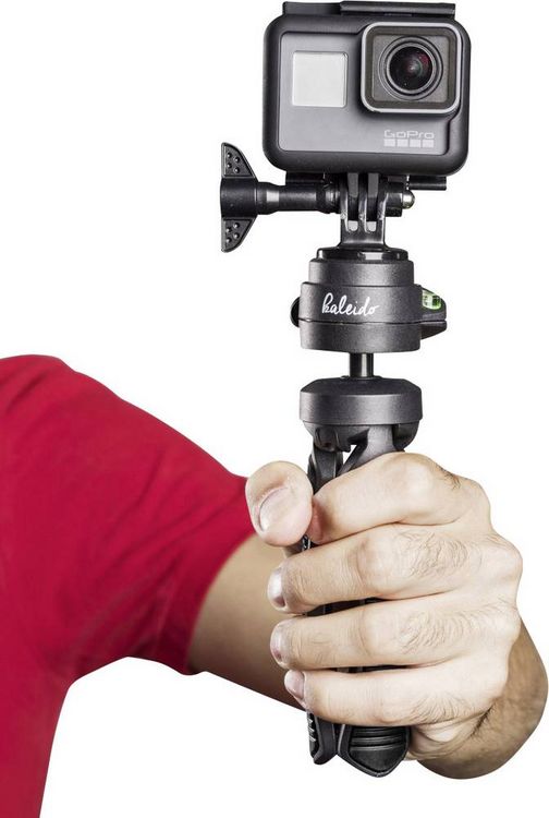 Produktbild: Mantona Gaia Tischstativ 1/4 Zoll Arbeitsh&ouml;he=13cm Schwarz Wasserwaage, inkl. Handschlaufe