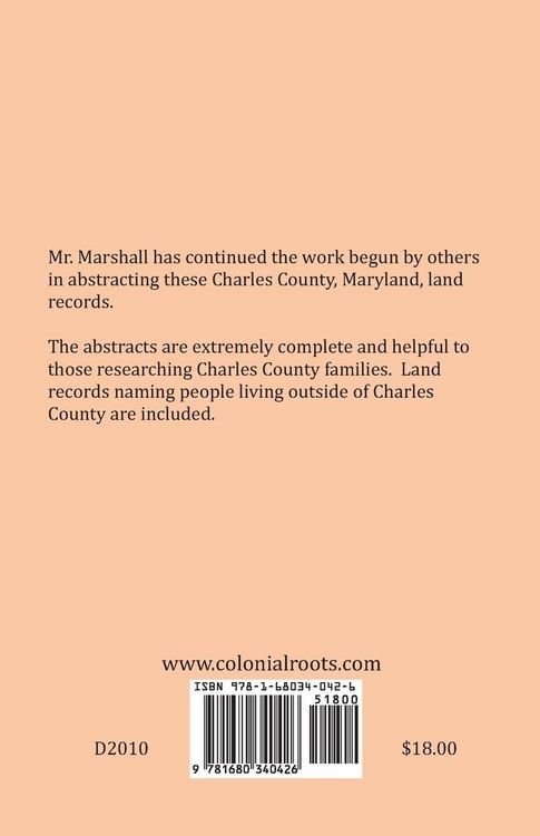 Produktbild: Charles County, Maryland Land Records, 1799-1801