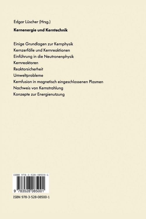 Produktbild: Kernenergie und Kerntechnik