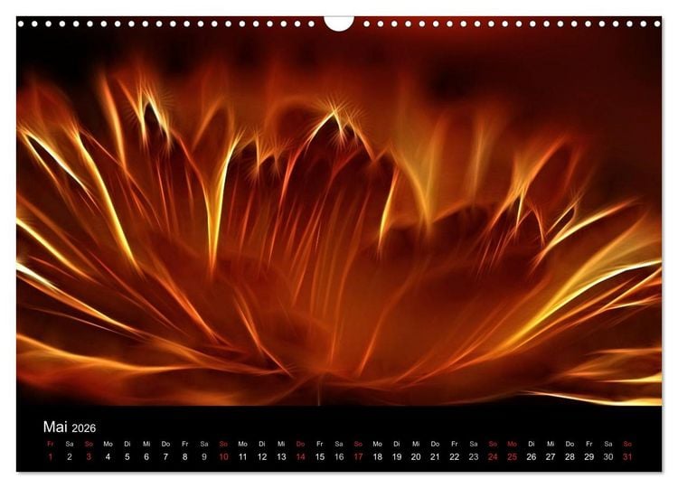 Produktbild: Floral Abstrakt 2026 (Wandkalender 2026 DIN A3 quer), CALVENDO Monatskalender