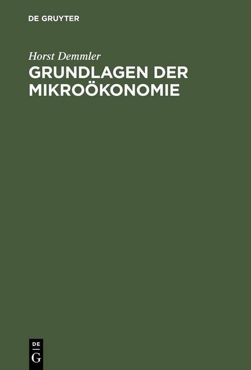 Produktbild: Grundlagen der Mikro&ouml;konomie